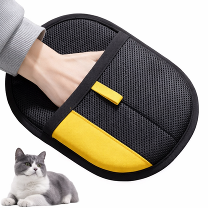 Fur Be Gone: Pet Grooming Gloves Set