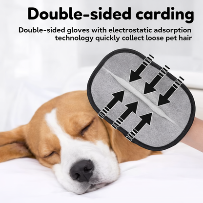 Fur Be Gone: Pet Grooming Gloves Set