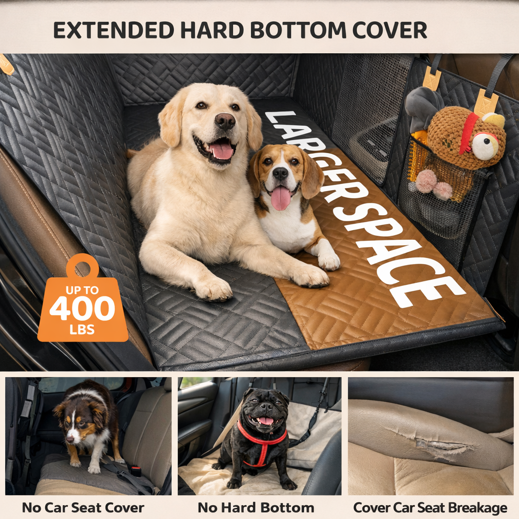 Adventure-Ready Hard-Bottom Pet Car Seat