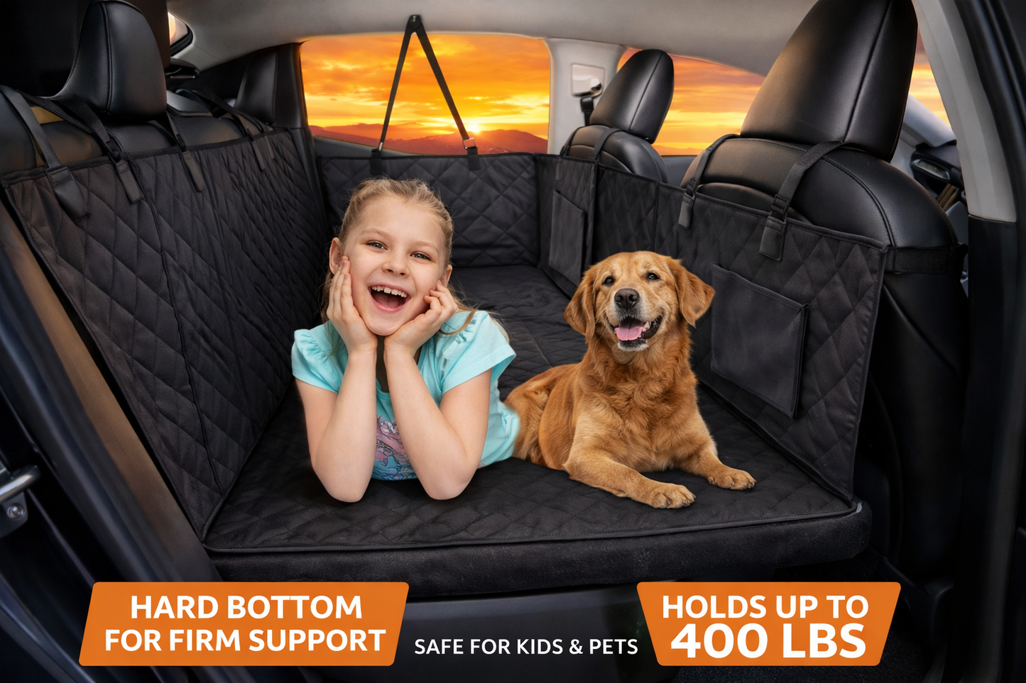 Adventure-Ready Hard-Bottom Pet Car Seat