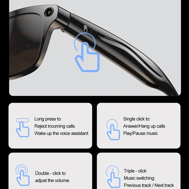 Smart AI Video Recording Sunglasses